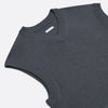 View 2 of product The Turnbull & Asser Grey Fine Merino V-Neck Vest, featuring a sleeveless design, is elegantly displayed against a plain white background.