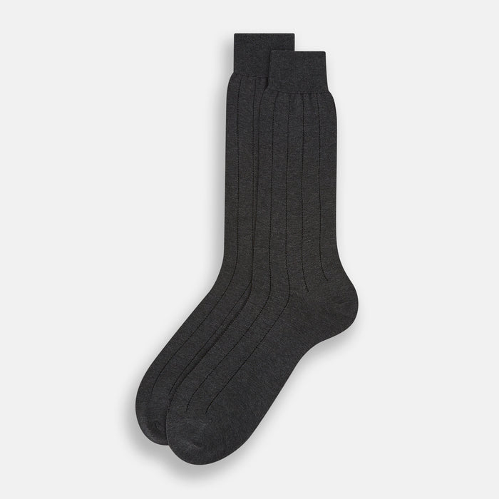 Charcoal Dash Striped Mid-Length Socks Image 1