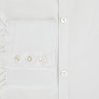 PLAIN WHITE WESTMINSTER SHIRT WITH TURNBULL COLLAR AND 3- BUTTON CUFFS Image 3
