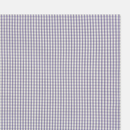 Purple Micro Shadow Check Hand-Rolled Handkerchief
