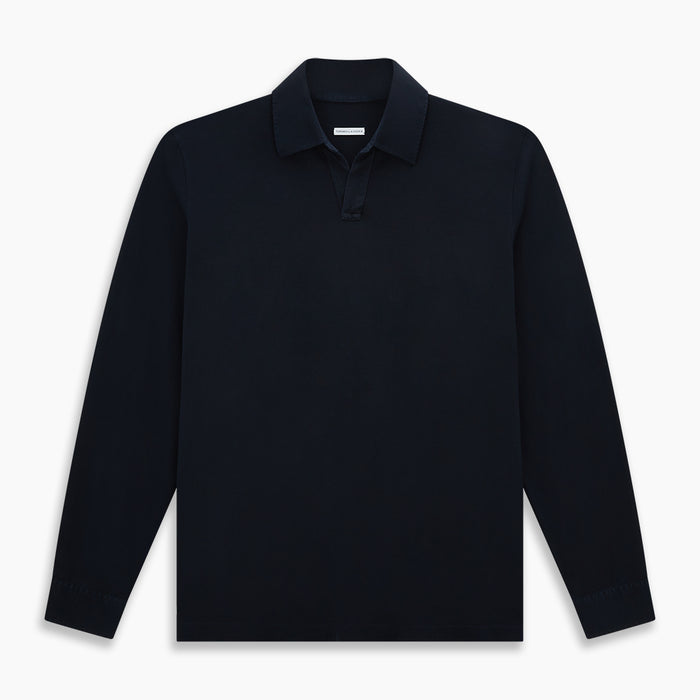 Navy Rugby Polo Shirt Image 6
