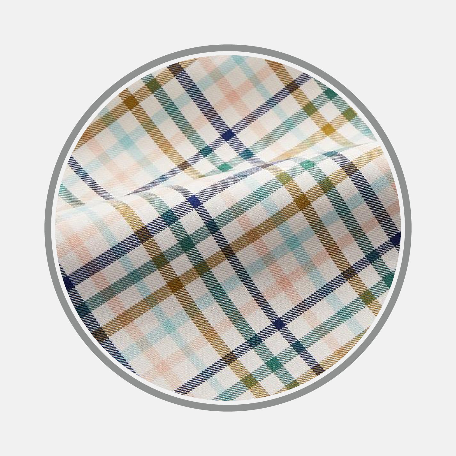 Green Multi Check Cotton Fabric