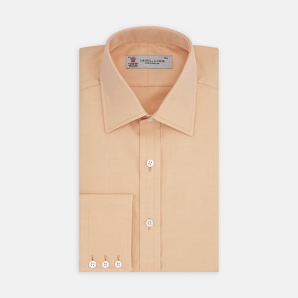 Orange Oxford Classic Fit Shirt with T & A Collar
