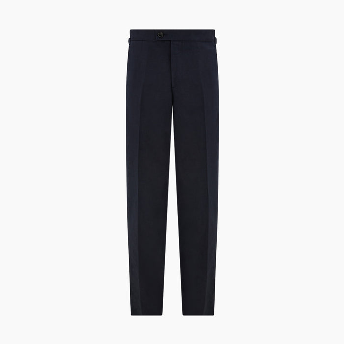 Navy Linen Henry Trousers Image 7