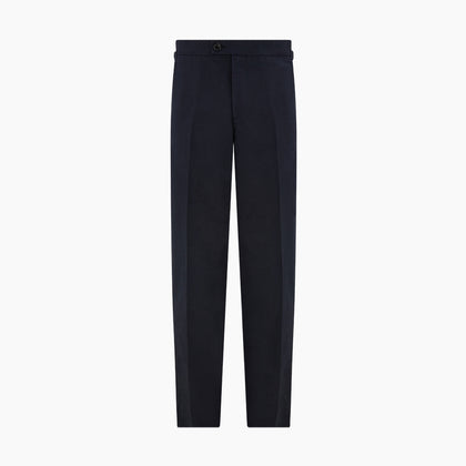 Navy Linen Henry Trousers Image 15