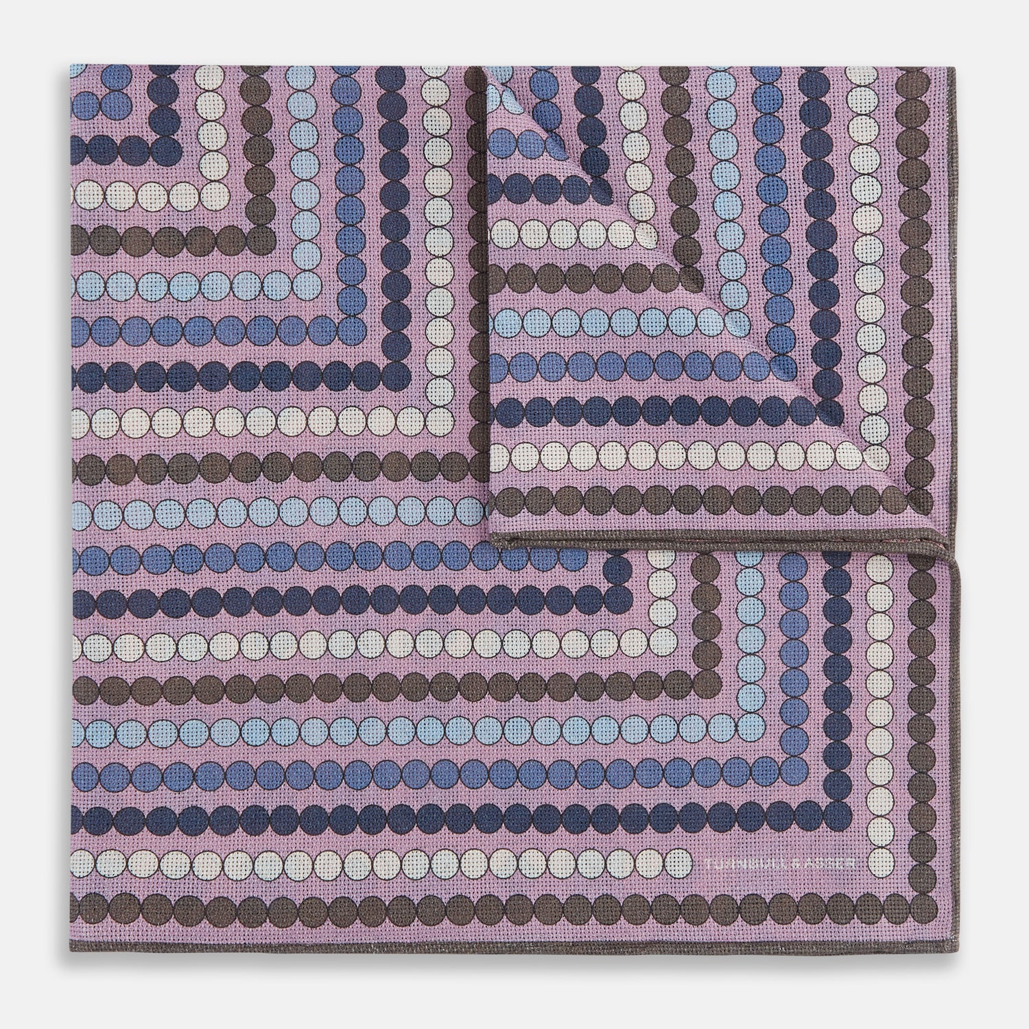 Image 6 of product Lilac Dots and Floral Tile Double-Sided Silk Pocket Square