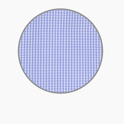Blue Fine Check Sea Island Quality Cotton Fabric Image 2