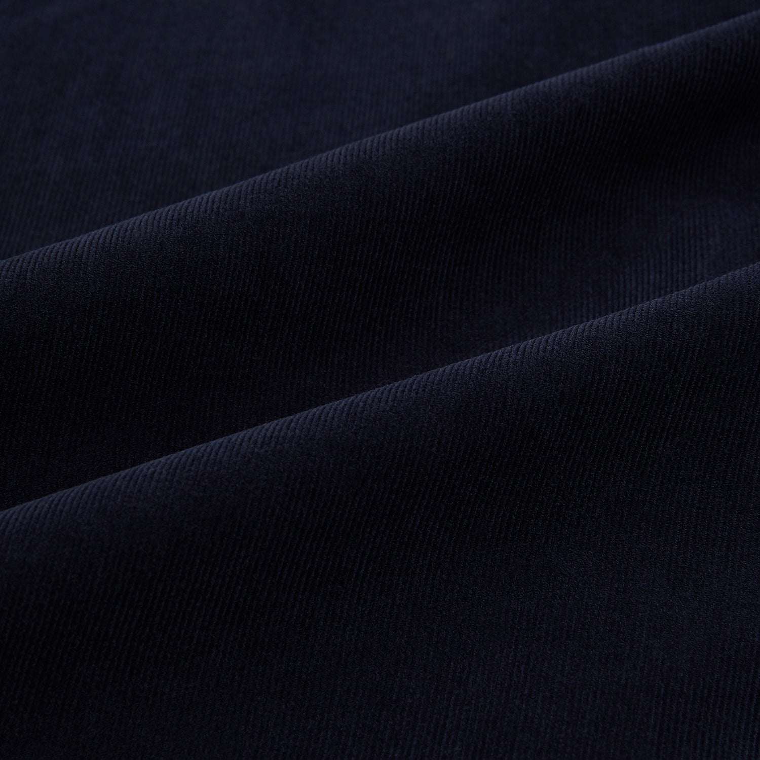 View 8 of product A navy corduroy Windsor shirt by Turnbull & Asser, featuring British craftsmanship and a classic collar, displayed on a plain white background.