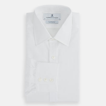 White Sea Island Quality Cotton Shirt with T&A Collar and 3-Button Cuffs Image 3