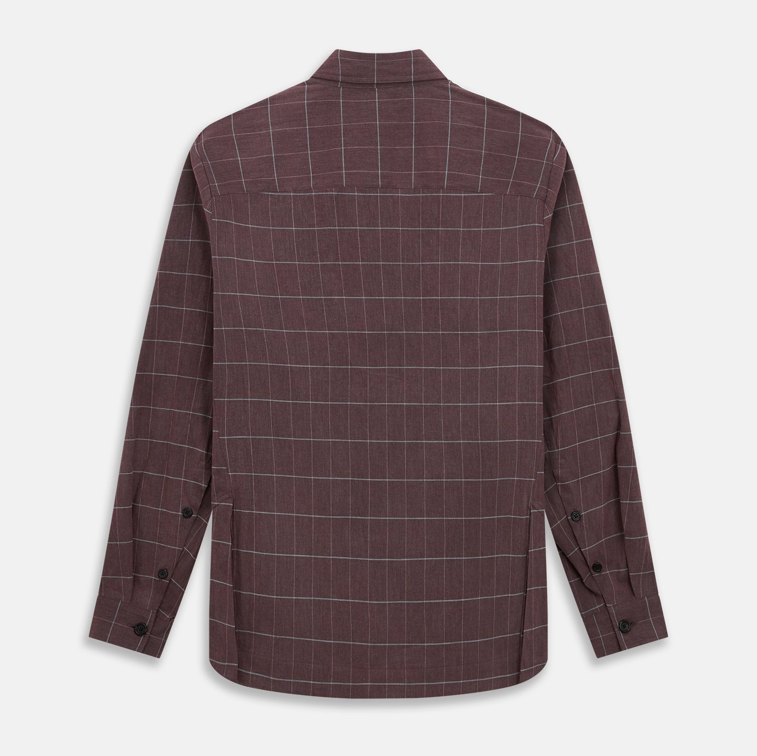 Burgundy Check Hampstead Overshirt