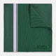 Forest Green and Lilac Stripe Silk Pocket Square