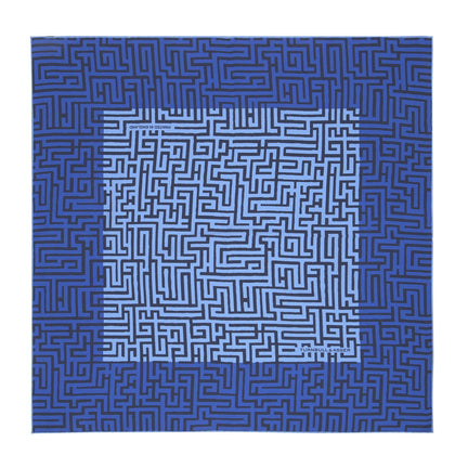 Blue Maze Silk Pocket Square