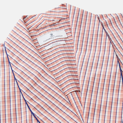 Orange Multi Check Cotton Arnold Gown Image 2