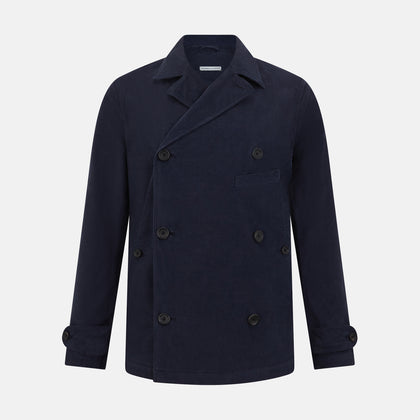 Light Navy Kingston Corduroy Caban Jacket