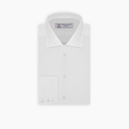 Sea Island Cotton Classic Fit White Shirt Image 4