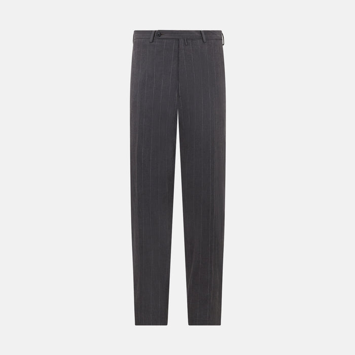 Dark Chocolate Striped Edmund trousers