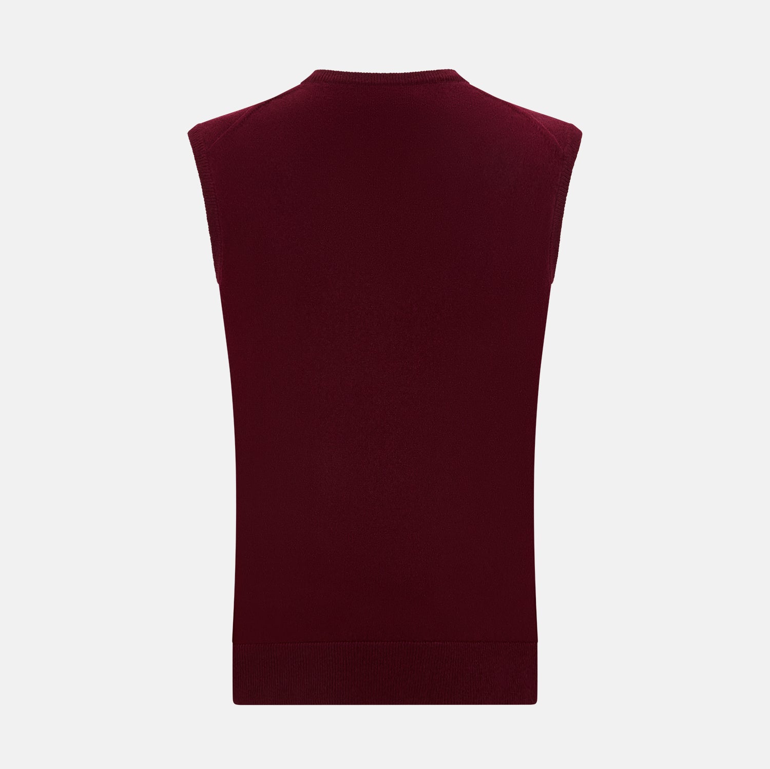 Burgundy Cashmere V-Neck Vest