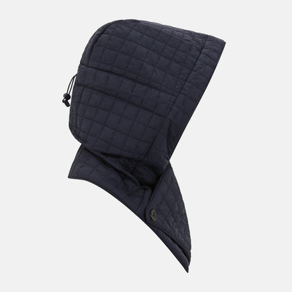 Navy Quilted Hood with Neck Warmer