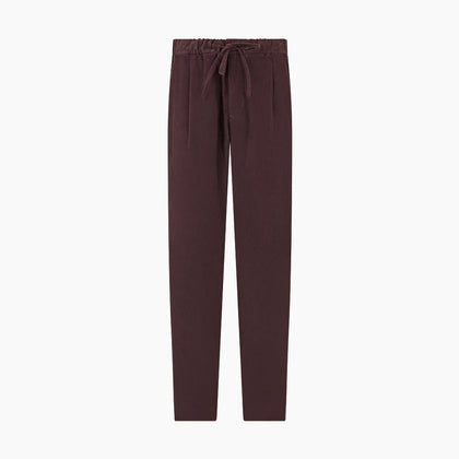 Burgundy Corduroy Miles Trousers Image 6
