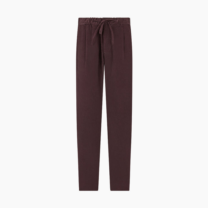Burgundy Corduroy Miles Trousers Image 6