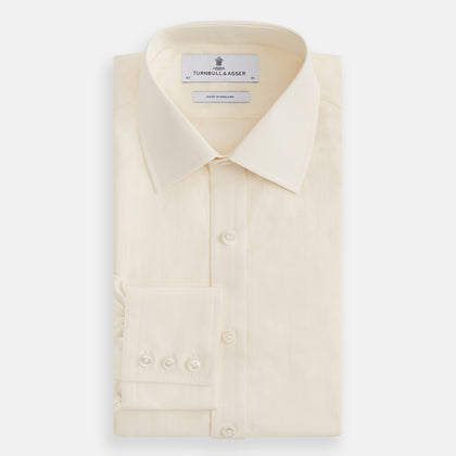 Cream Fine Pencil Stripe Mayfair Shirt Image 4
