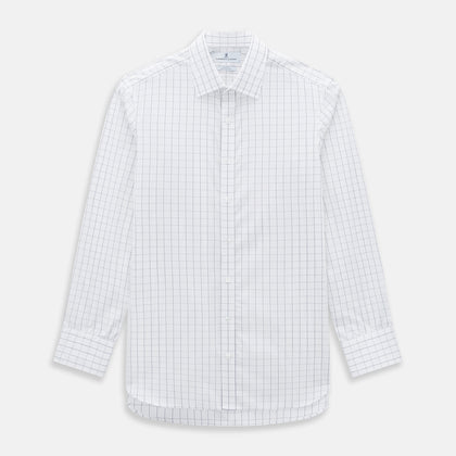 Navy Blue  Hairline Multi Stripe Mayfair Shirt