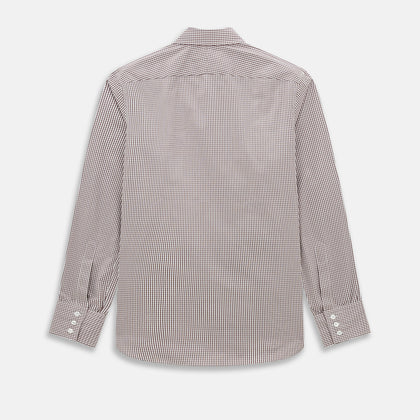 Burgundy Micro Check Westminster Shirt Image 2