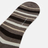 Coffee Striped Merino Wool Long Socks