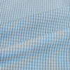 View 8 of product The Turnbull & Asser Blue and Brown Micro Shadow Check Westminster Shirt features a refined collar and white buttons, showcasing timeless British craftsmanship.