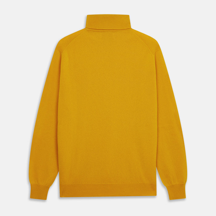 Gold Aubrey Cashmere Roll Neck Jumper Image 4