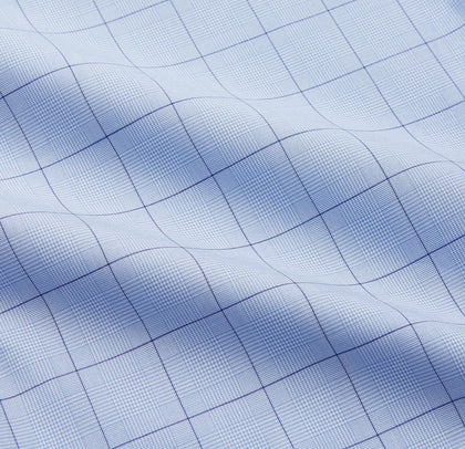 Blue Prince of Wales Check Mayfair Shirt Image 4