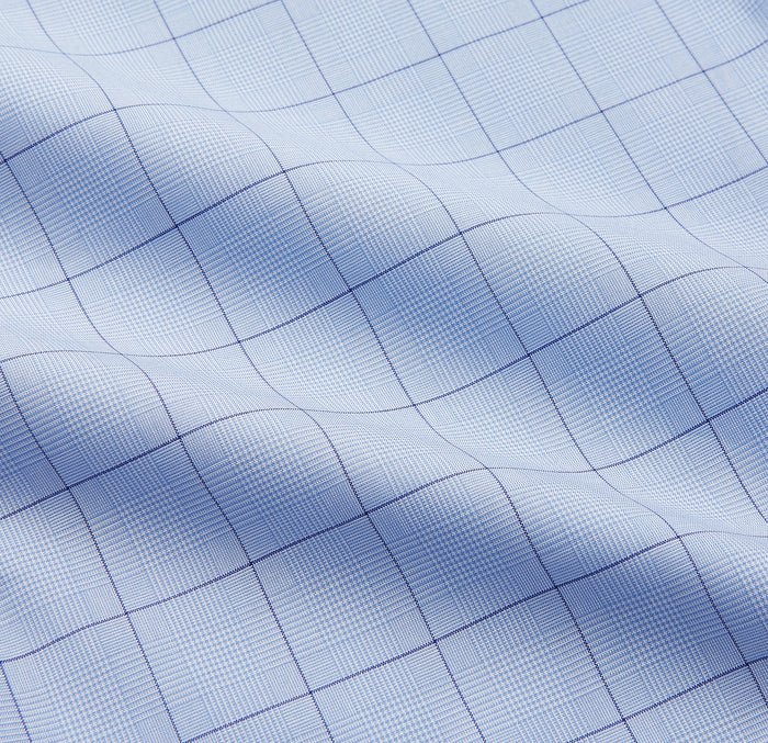 Blue Prince of Wales Check Mayfair Shirt Image 4