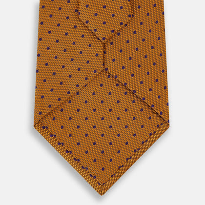 Purple and Orange Micro Dot Silk Tie Image 2