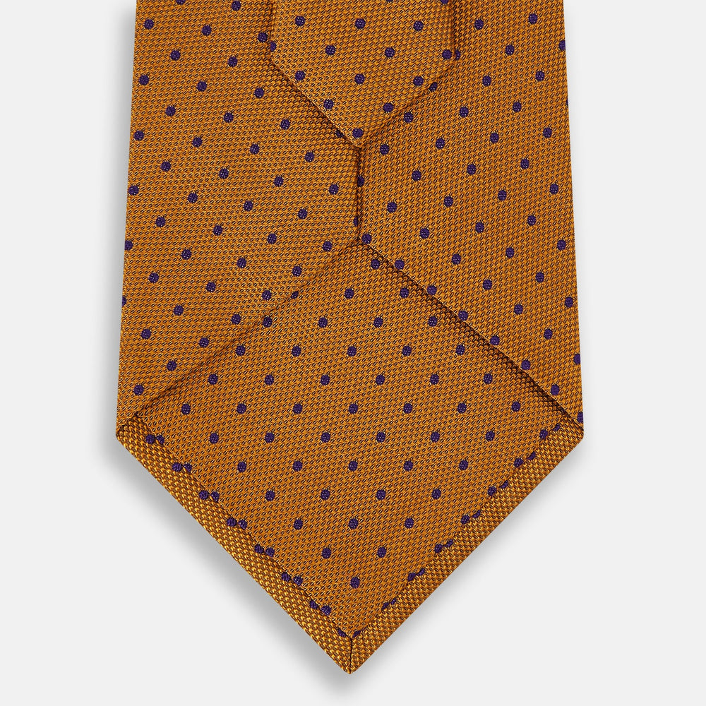 Purple and Orange Micro Dot Silk Tie