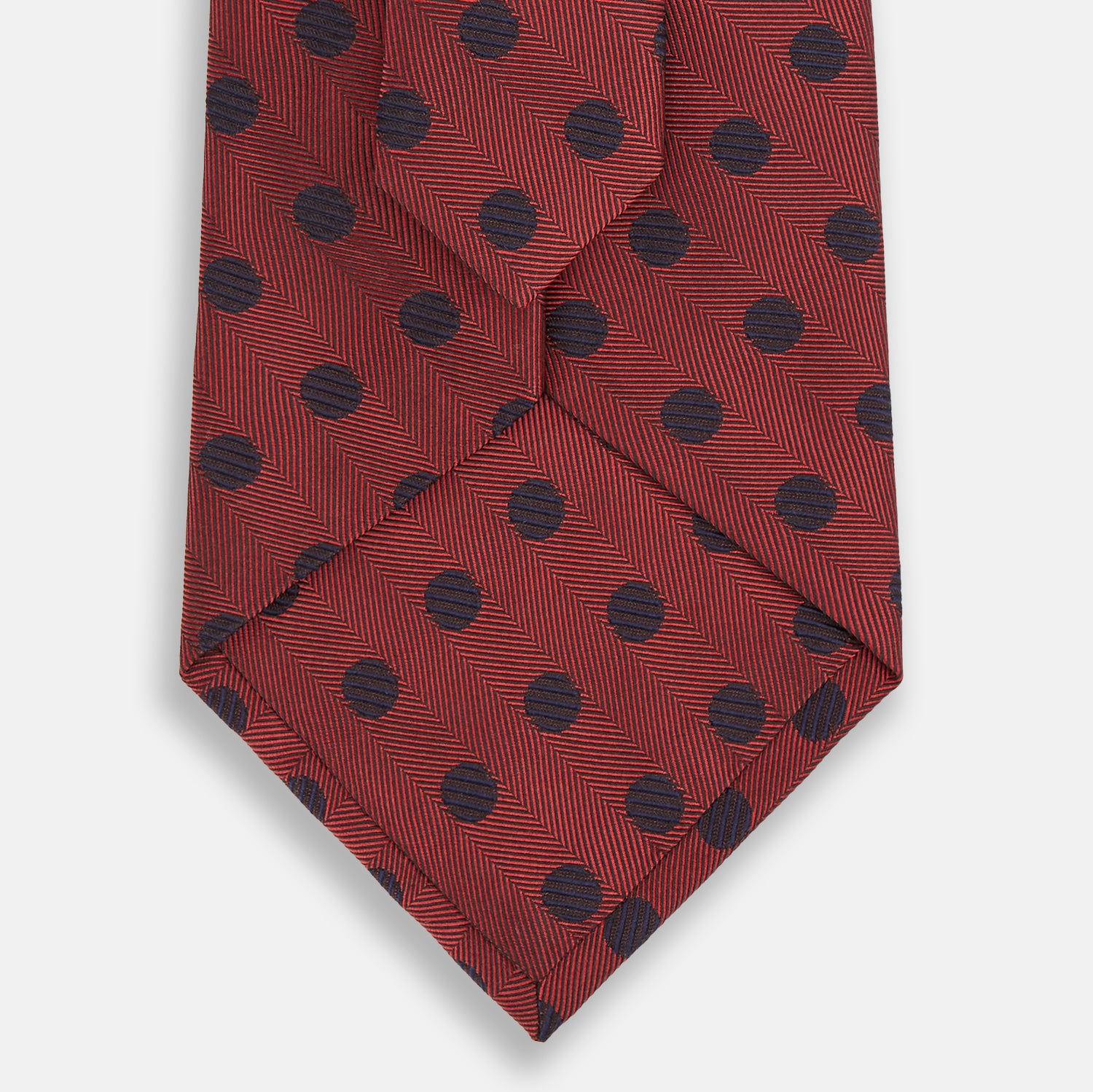 Image 3 of product Navy Dot and Red Silk Tie