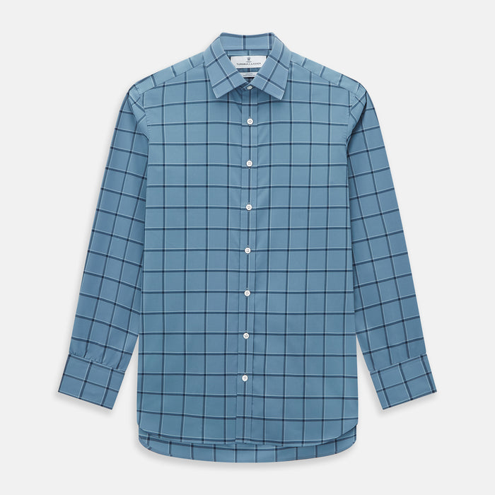 Steel Grey Grid Check Mayfair Shirt