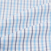 View 6 of product The Turnbull & Asser Navy and Blue Multi Check Mayfair Shirt features a crisp blue and navy check pattern, T&A collar, long sleeves, and a tailored Mayfair fit.