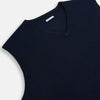 View 2 of product The Turnbull & Asser Navy Cashmere V-neck Vest is displayed against a plain white background.