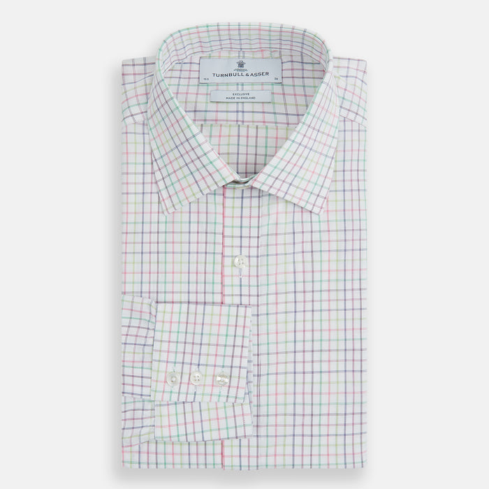 Multicoloured Double Grid Check Mayfair Shirt Image 3