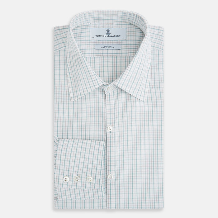 Turquoise and Red Multi Check Westminster Shirt Image 4
