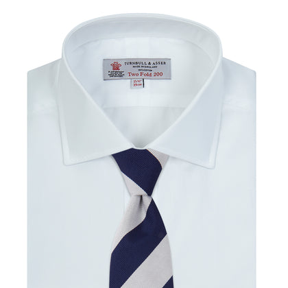 Two-Fold 200 White Cotton Shirt with Regent Collar and 3-Button Cuffs Image 3
