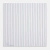View 3 of product The Turnbull & Asser Hand Rolled Pink and Green Pinstripe Handkerchief features a simple striped pattern in blue, green, and pink, echoing the timeless elegance of a classic gentleman's accessory.