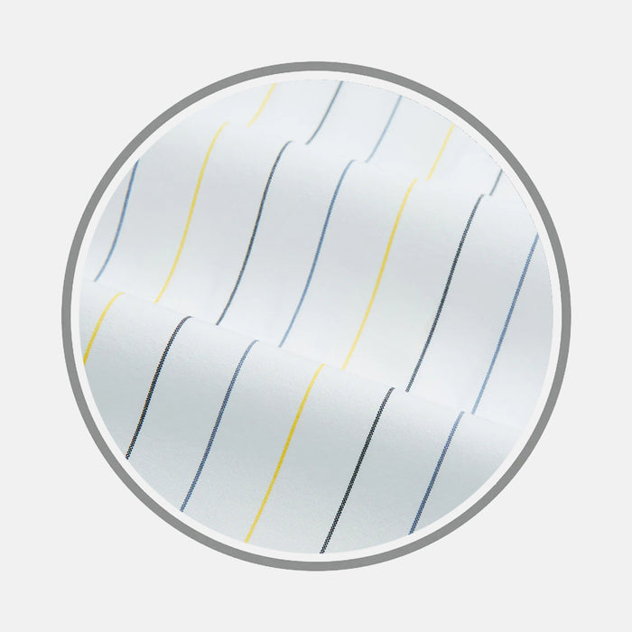 Yellow and Blue Double Stripe Fabric