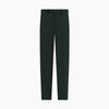 View 8 of product The Hunter Green Winston Trousers by Turnbull & Asser are crafted in high-twist cotton with straight legs, belt loops, button closure, and front zipper, shown against a plain light background.
