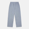 View 1 of product The Blue and White Check Cotton Hastings Pyjama Trousers by Turnbull & Asser feature an elasticated drawstring waist and a relaxed, straight-leg contemporary fit, shown against a white background for comfortable lounging.