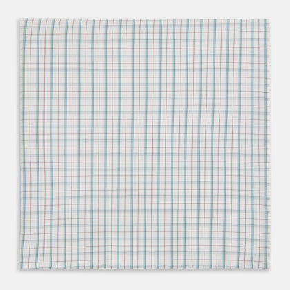 Green Multi Graph Check Hand-Rolled Handkerchief