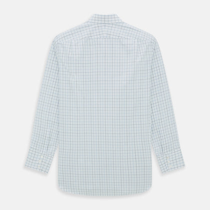 Blue Grid Check Mayfair Shirt Image 2