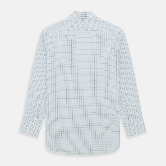 Blue Grid Check Mayfair Shirt Image 2