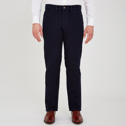 Navy Moleskin Trousers