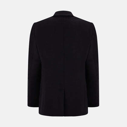 Navy Apsley Single-Breasted Caban Coat Image 2